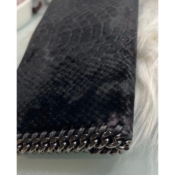 Stella McCartney fallabella black velvet python wallet - Picture 9 of 16